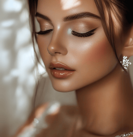Glam up Party Makeover- Only Face (Heavy Base,Shimmery Eye look,Free-Lash)
